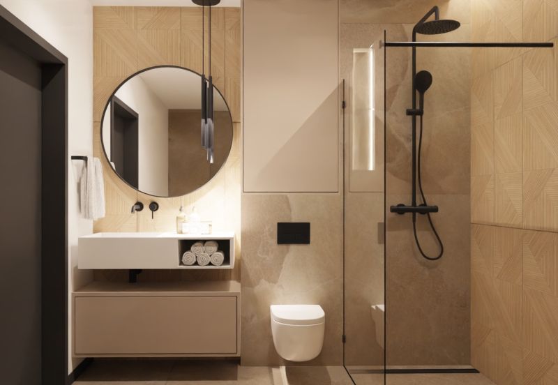 Dom pod Katowicami, jasne wnętrza z dużą ilością drewna